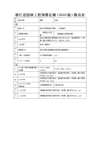 浙江省园林工程预算定额(2010版)勘误表2012-1-30