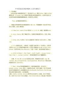 中考英语语法精讲精练--名词专题复习