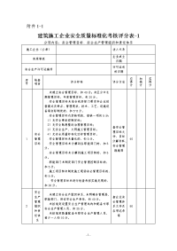 建筑施工企业安全质量标准化考核评分表