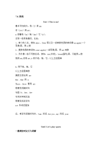 人教版七年级英语语法总结