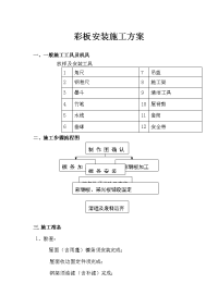 彩板安装施工方案11