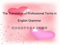 英语语法中的专业术语的翻译