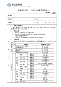 内墙涂料工程分项工程质量技术交底卡