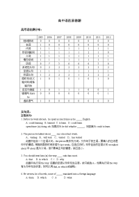 高中英语语法易错题整理