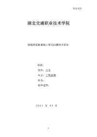 工程监理毕业论文- 铁路桥梁桩基施工常见问题技术报告