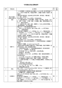 专用教室设备采购清单