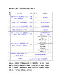 曹妃甸区气象局天气预报制播设备采购清单