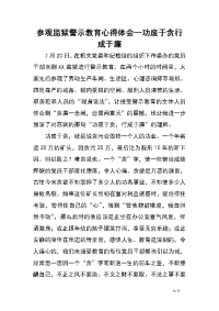 参观监狱警示教育心得体会—功废于贪行成于廉.doc