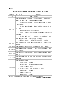 饲料质量安全管理规范现场验收日程表(试行稿)