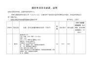 报价单及有关承诺、说明