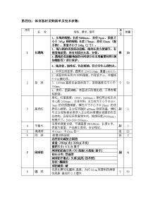 第四包体育器材采购清单及技术参数