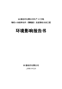 某公司年产12万吨锦纶6功能性切片（聚酰胺）及差别化长丝工程环境影响报告书