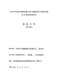 天津市西青区杨柳青镇示范小城镇农民安置用房建设b1地块桩基项目投标文件（技术标）