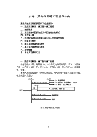 某电气照明工程预算清单计价