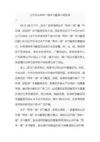 公司企业两学一做学习教育心得体会