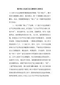 维护核心见诸行动主题教育心得体会