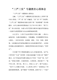 “三严三实”专题教育心得体会_1