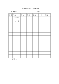 信息统计报送人员情况表