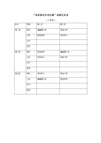 “成语接龙扑克比赛”成绩记录表