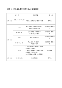 附件1：毕业典礼暨学位授予仪式时间安排表