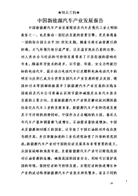中国新能源汽车产业发展报告