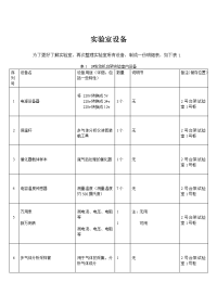 实验室设备登记表