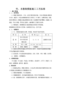 竹、木散装模板施工工艺标准