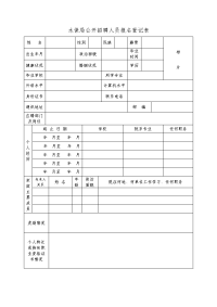 水保局公开招聘人员报名登记表