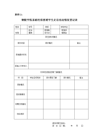 铜陵学院学生家访情况登记表