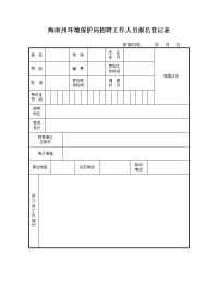 海南州政府办公室公开遴选工作人员报名登记表