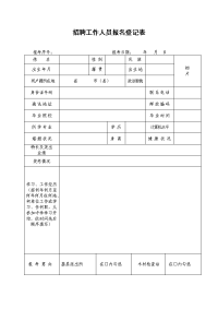 招聘工作人员报名登记表