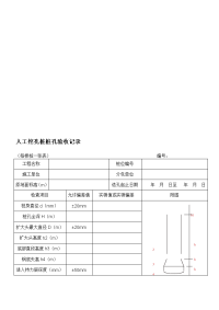 某房建桩基工程人工挖孔桩验收记录表格