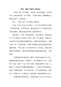 两学一做学习教育心得体会集锦