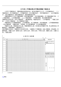 公司员工考勤表格式考勤表模板下载范本8424680