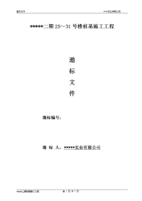 二期25～31号楼桩基施工工程桩基邀标文件