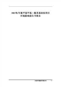 氯甲基-二(4-氟苯基)-甲基硅烷项目环境影响报告书