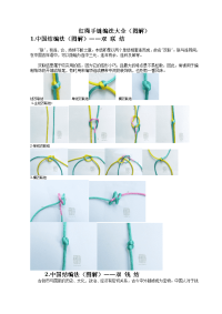 红绳手链结的基本编法全集
