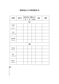 锦程海运公司的报价单