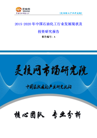 中国石油化工行业市场分析与发展趋势研究报告-灵核网