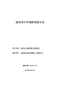 黑龙江省哈尔滨市龙化化工锅炉烟气治理项目环境影响报告表(2)