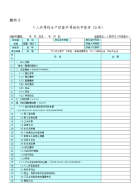 生产、经营所得个人所得税纳税申报表（b表）