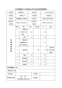 民乐队-专场音乐会活动经费预算表