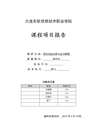 管理信息系统项目报告