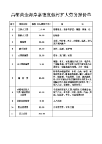 扩大劳务报价单长虹