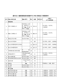 嘉兴出入境检验检疫局保健中心pcr实验室工程量清单