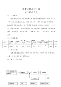 衡重式挡土墙施工组织设计