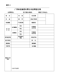 广西林业集团有限公司应聘登记表