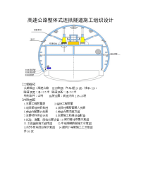 高速公路整体式连拱隧道施工组织设计