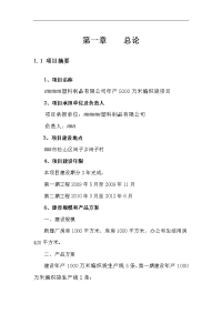 年产5000万米编织袋项目可行性研究报告