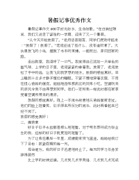 暑假记事 优秀作文.doc